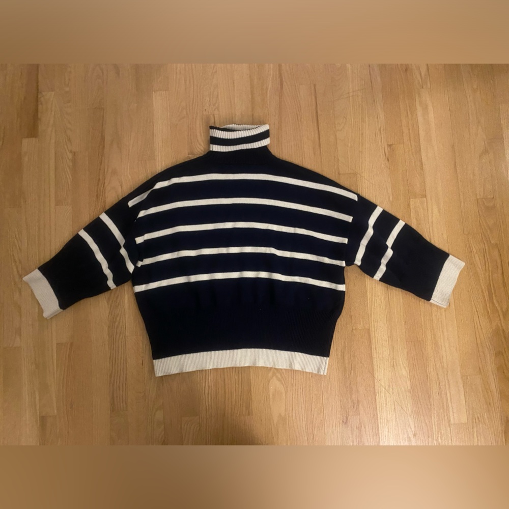 Striped Top Shop knitted turtle neck sweater